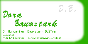 dora baumstark business card